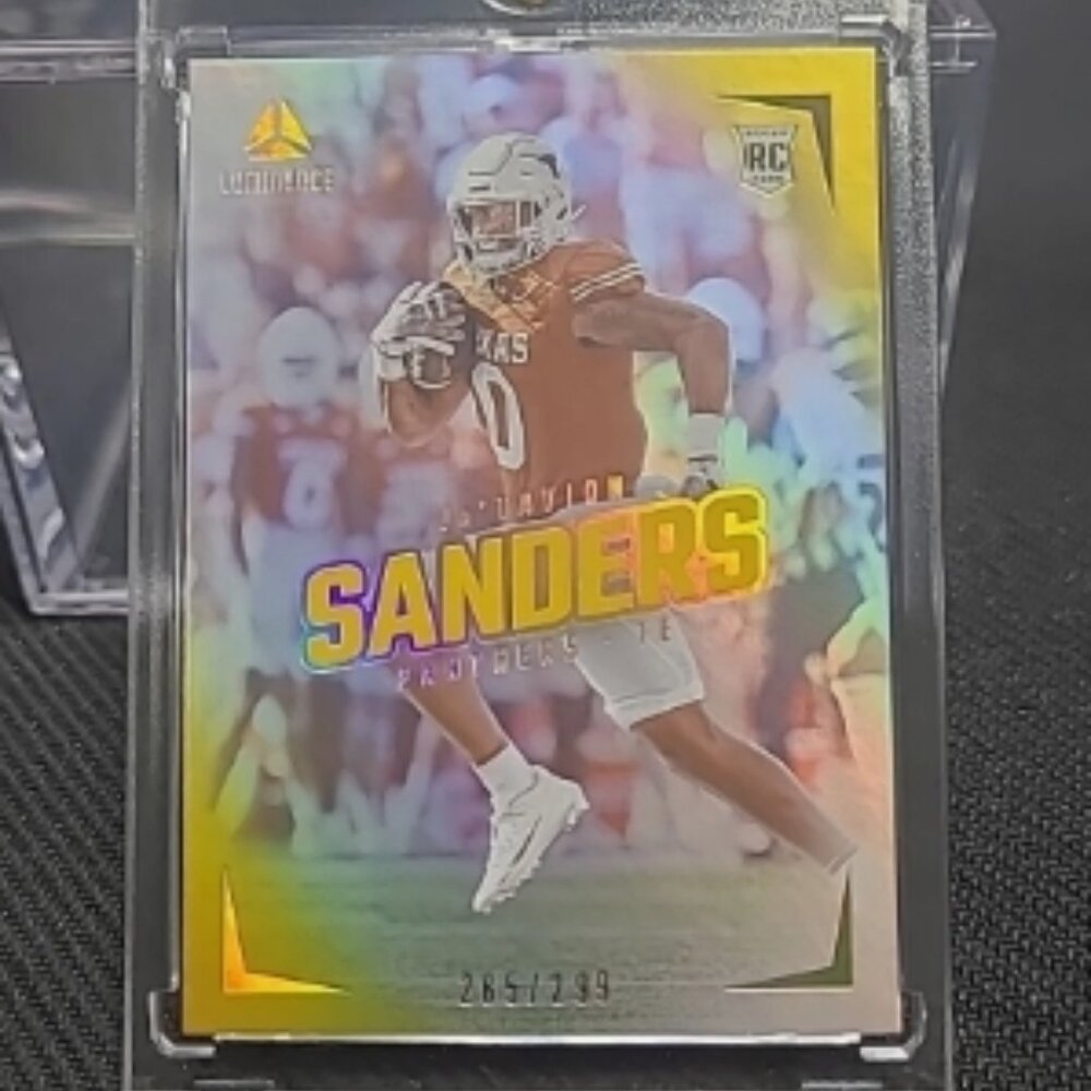 2024 Panini Luminance Ja'Tavion Sanders PANTHERS #144 RC Gold /299 Longhorns